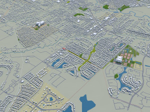 pearland city texas usa 30km 3D Model