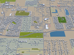 pearland city texas usa 30km 3D Model