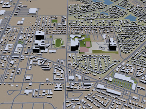 pearland city texas usa 30km 3D Model