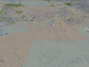 pearland city texas usa 30km 3D Model
