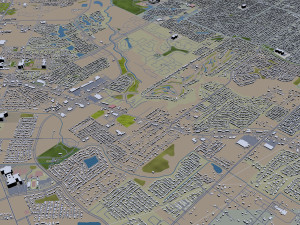 pearland city texas usa 30km 3D Model