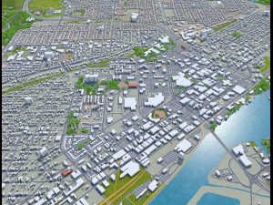 peoria city illinois usa 40km Modèle 3D