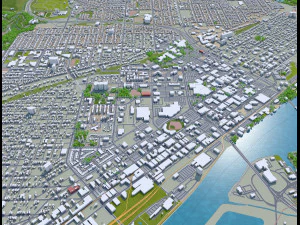 peoria city illinois usa 40km 3D Model