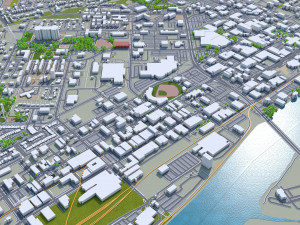 peoria city illinois usa 40km Modèle 3D