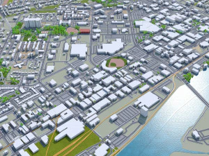 peoria city illinois usa 40km 3D Model