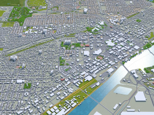 peoria city illinois usa 40km Modèle 3D