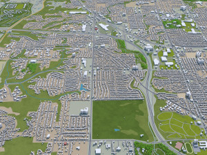 peoria city illinois usa 40km Modèle 3D