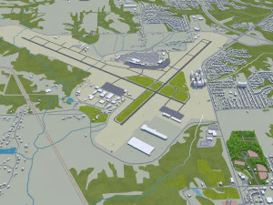 peoria city illinois usa 40km 3D Model