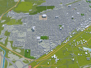 peoria city illinois usa 40km Modèle 3D