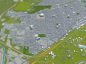 peoria city illinois usa 40km 3D Model