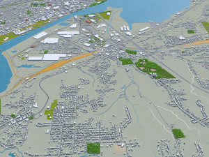 peoria city illinois usa 40km Modèle 3D