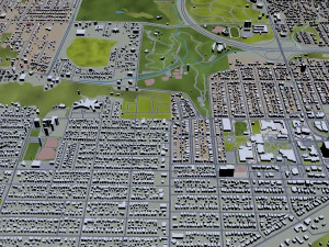 peoria city illinois usa 40km 3D Model