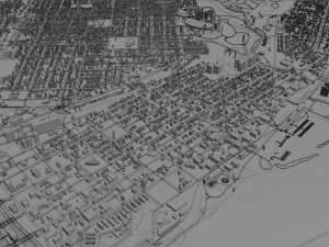 peoria city illinois usa 40km Modèle 3D