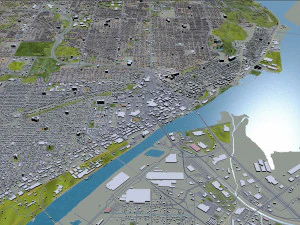 peoria city illinois usa 40km 3D Model