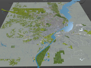 peoria city illinois usa 40km Modèle 3D