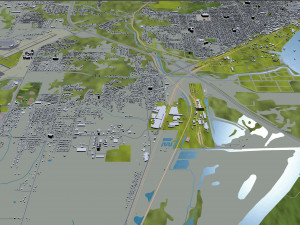 peoria city illinois usa 40km Modèle 3D