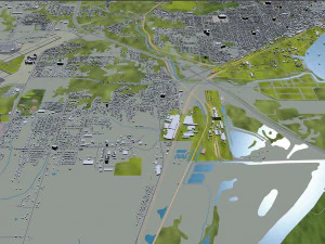 peoria city illinois usa 40km 3D Model
