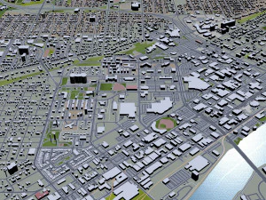 peoria city illinois usa 40km 3D Model