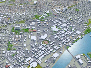 peoria city illinois usa 40km 3D Model