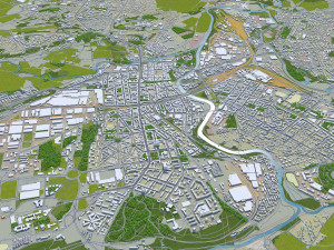pilsen czech republic city 3d mmodel 30km Model 3D