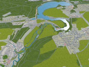 pilsen czech republic city 3d mmodel 30km Model 3D