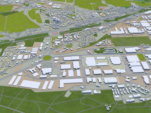 pilsen czech republic city 3d mmodel 30km Model 3D