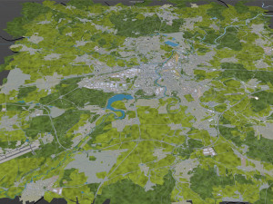 pilsen czech republic city 3d mmodel 30km Model 3D