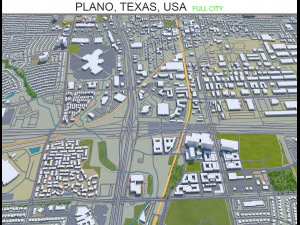 plano city texas usa 40km 3D Model