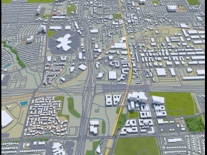 plano city texas usa 40km Modelo 3D