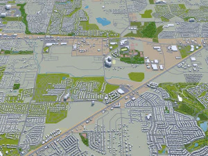 plano city texas usa 40km 3D Model
