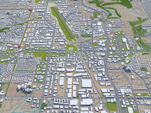 plano city texas usa 40km Modelo 3D