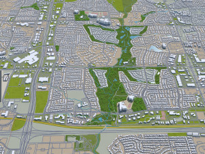plano city texas usa 40km Modelo 3D