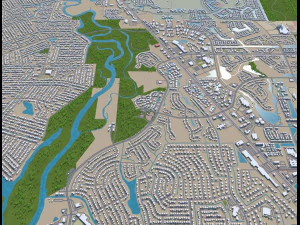 Port St Lucie City Florida Stati Uniti 30 km Modello 3D