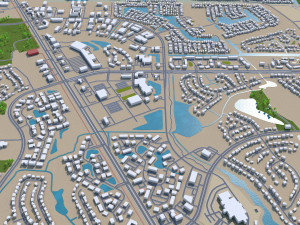 port st lucie city florida usa 30km 3D Model