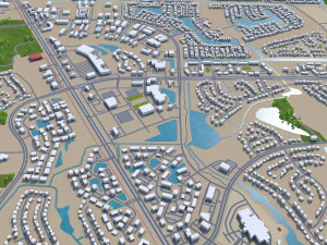 Port St Lucie City Florida Stati Uniti 30 km Modello 3D