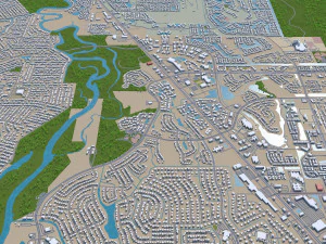 Port St Lucie City Florida Stati Uniti 30 km Modello 3D