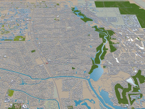 port st lucie city florida usa 30km 3D Model