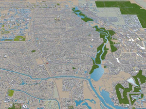 Port St Lucie City Florida Stati Uniti 30 km Modello 3D