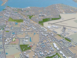 Port St Lucie City Florida Stati Uniti 30 km Modello 3D