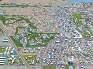 port st lucie city florida usa 30km 3D Model