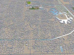 Port St Lucie City Florida Stati Uniti 30 km Modello 3D