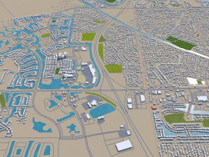 port st lucie city florida usa 30km 3D Model
