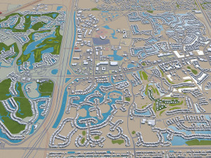port st lucie city florida usa 30km 3D Model