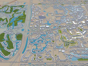 Port St Lucie City Florida Stati Uniti 30 km Modello 3D