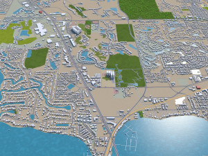 port st lucie city florida usa 30km 3D Model