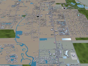 Port St Lucie City Florida Stati Uniti 30 km Modello 3D
