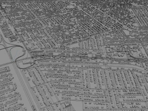 Port St Lucie City Florida Stati Uniti 30 km Modello 3D