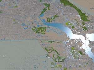 port st lucie city florida usa 30km 3D Model