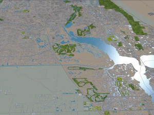 Port St Lucie City Florida Stati Uniti 30 km Modello 3D