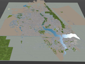 port st lucie city florida usa 30km 3D Model